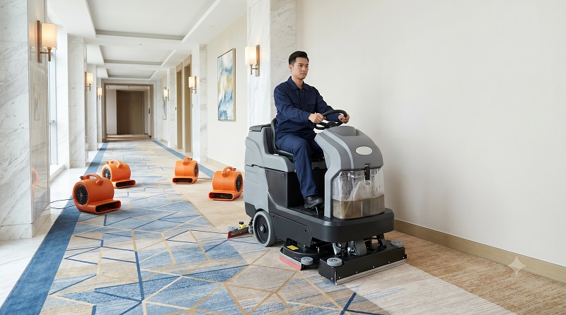 Como reduzir drasticamente o tempo de secagem de carpetes em hotéis e escritórios